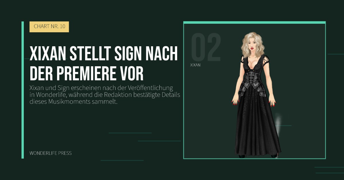 Wonderlife Press: Xixan stellt Sign nach der Premiere vor. Künstlerporträt. CHART NR. 10.
