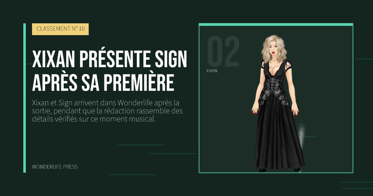 Wonderlife Press: Xixan présente Sign après sa première. portrait des artistes. CLASSEMENT N° 10.