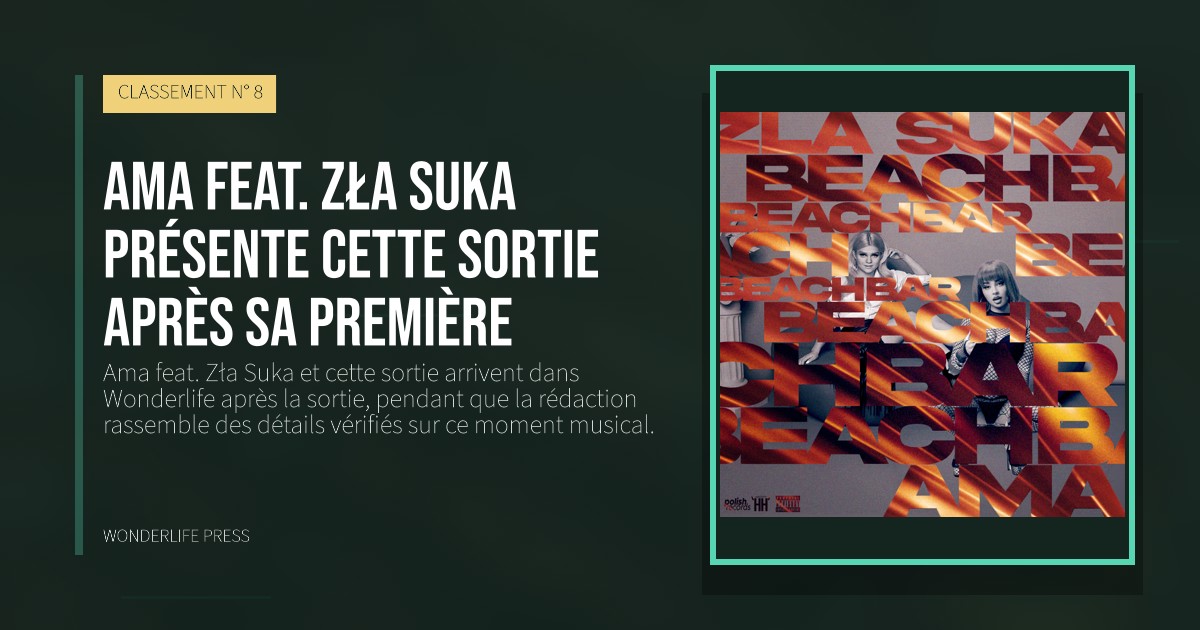 Wonderlife Press: Ama feat. Zła Suka présente cette sortie après sa première. pochette de la sortie. CLASSEMENT N° 8.