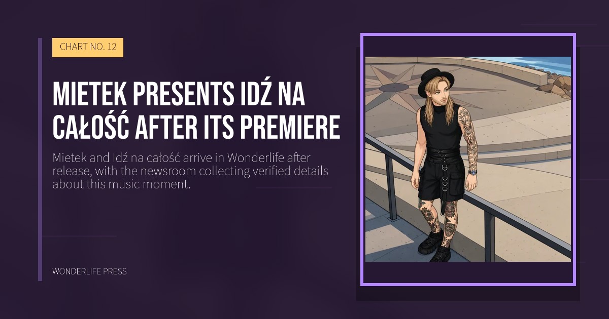 Wonderlife Press: Mietek presents Idź na całość after its premiere. release artwork. CHART NO. 12.