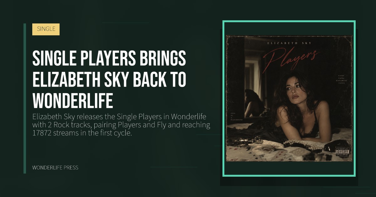 Wonderlife Press: Single Players brings Elizabeth Sky back to Wonderlife. release artwork. SINGLE.