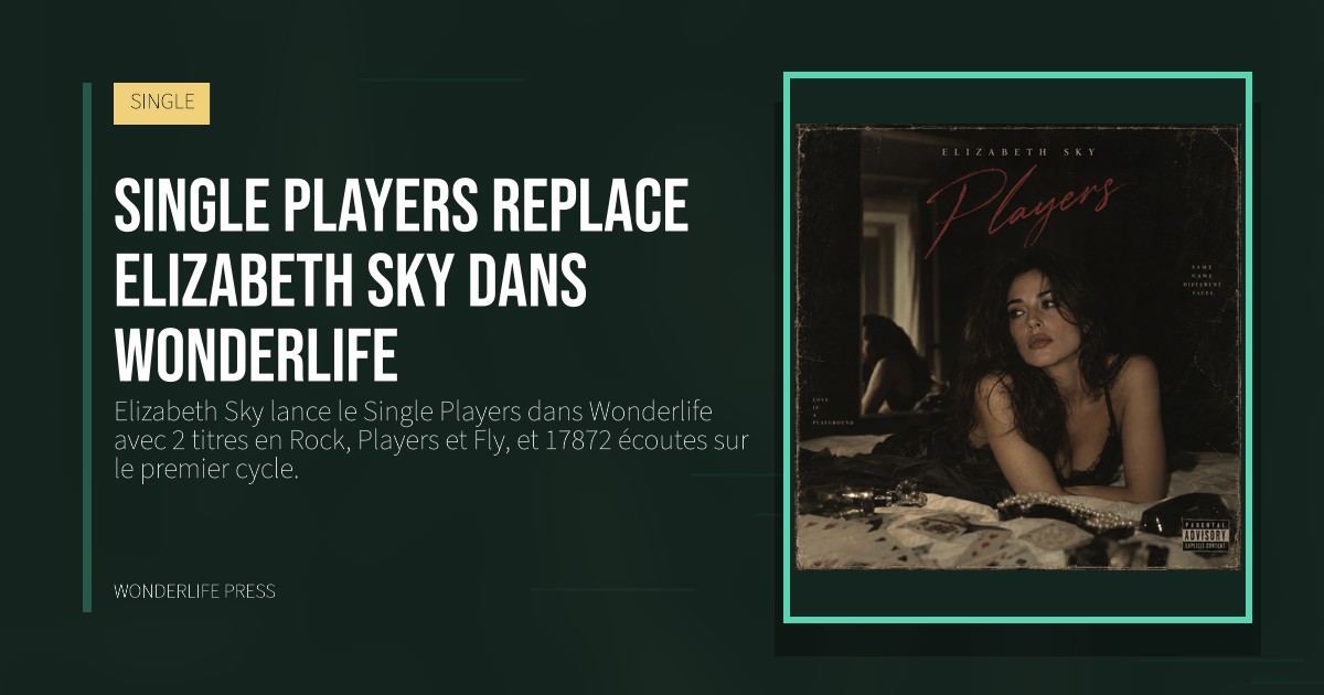Wonderlife Press: Single Players replace Elizabeth Sky dans Wonderlife. pochette de la sortie. SINGLE.