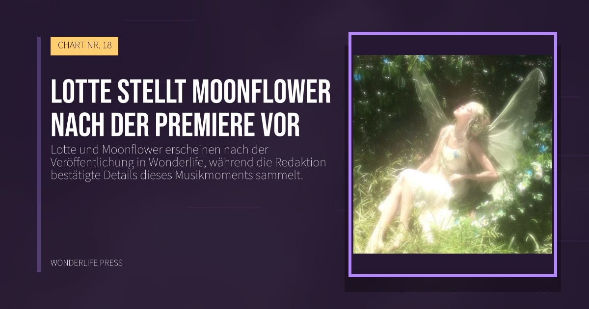 Wonderlife Press: Lotte stellt Moonflower nach der Premiere vor. Veröffentlichungscover. CHART NR. 18.