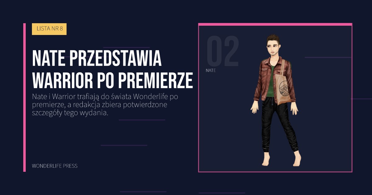 Wonderlife Press: Nate przedstawia Warrior po premierze. portret artystów. LISTA NR 8.