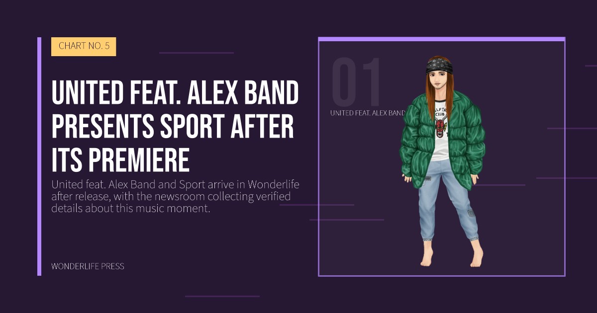 Wonderlife Press: United feat. Alex Band presents Sport after its premiere. artist portrait. CHART NO. 5.