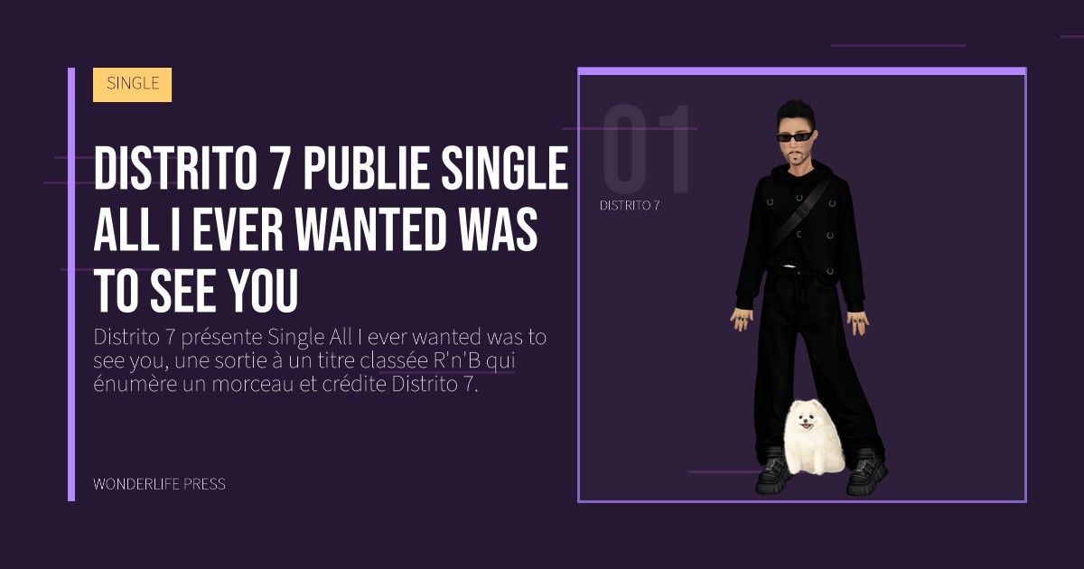 Wonderlife Press: Distrito 7 publie single All I ever wanted was to see you. portrait des artistes. SINGLE.