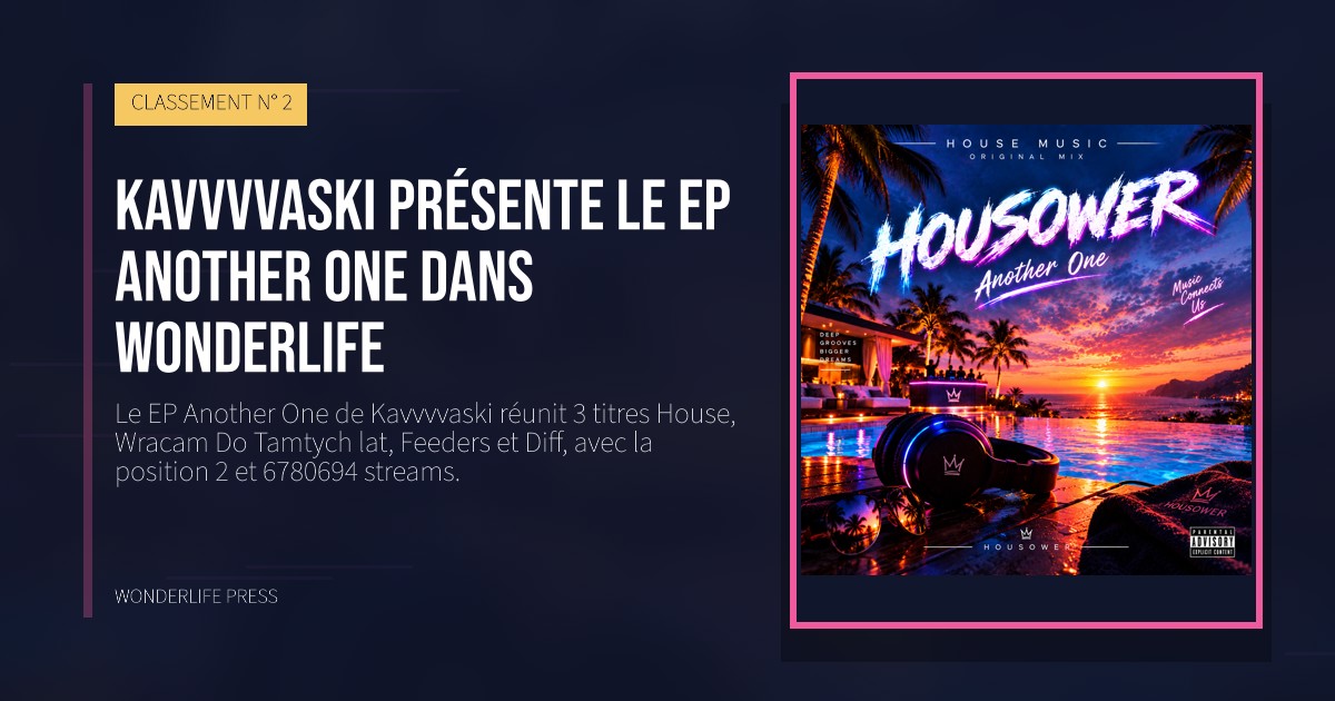 Wonderlife Press: Kavvvvaski présente le EP Another One dans Wonderlife. pochette de la sortie. CLASSEMENT N° 2.