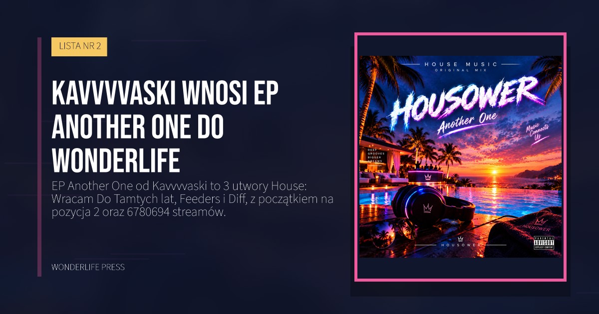 Wonderlife Press: Kavvvvaski wnosi EP Another One do Wonderlife. okładka wydawnictwa. LISTA NR 2.