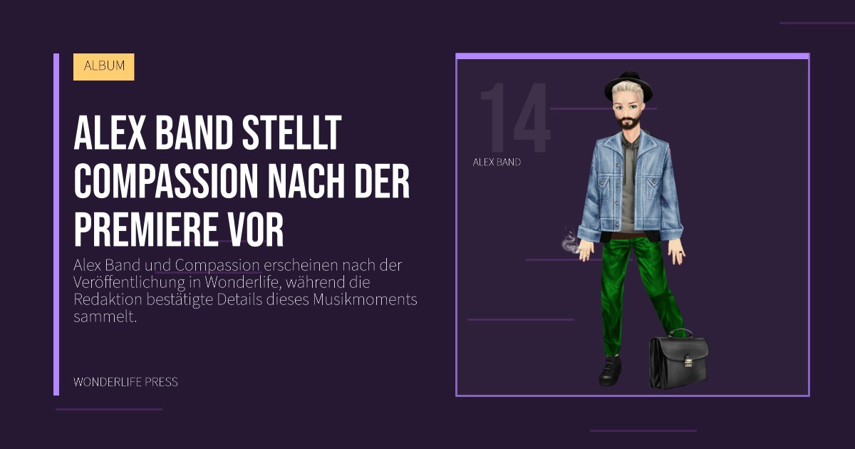 Wonderlife Press: Alex Band stellt Compassion nach der Premiere vor. Künstlerporträt. ALBUM.