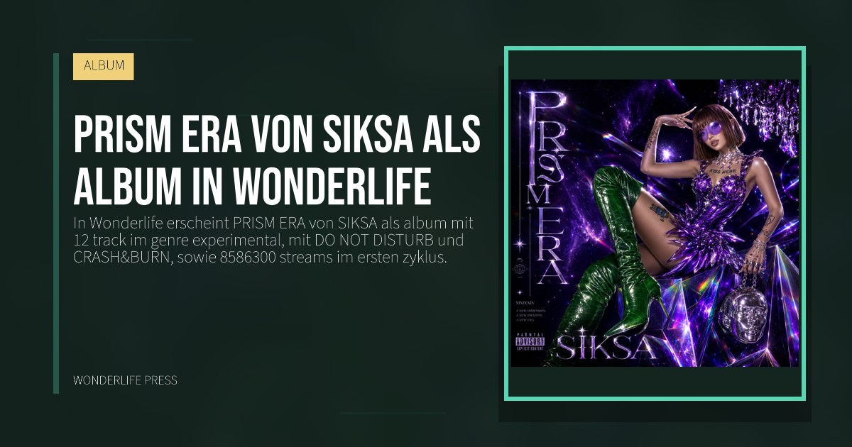 Wonderlife Press: PRISM ERA von SIKSA als album in Wonderlife. Veröffentlichungscover. ALBUM.