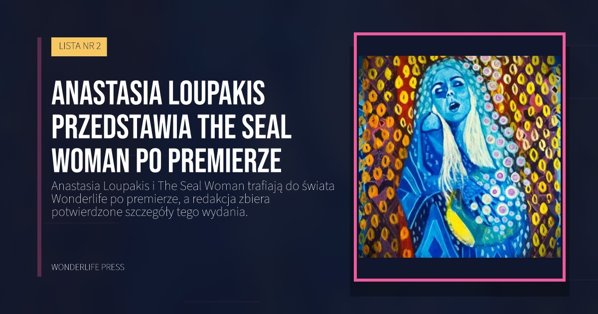 Wonderlife Press: Anastasia Loupakis przedstawia The Seal Woman po premierze. okładka wydawnictwa. LISTA NR 2.