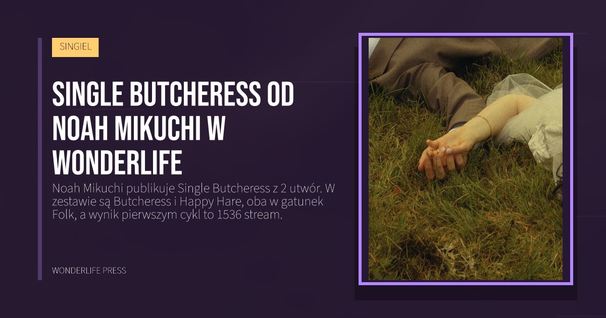 Wonderlife Press: Single Butcheress od Noah Mikuchi w Wonderlife. okładka wydawnictwa. SINGIEL.
