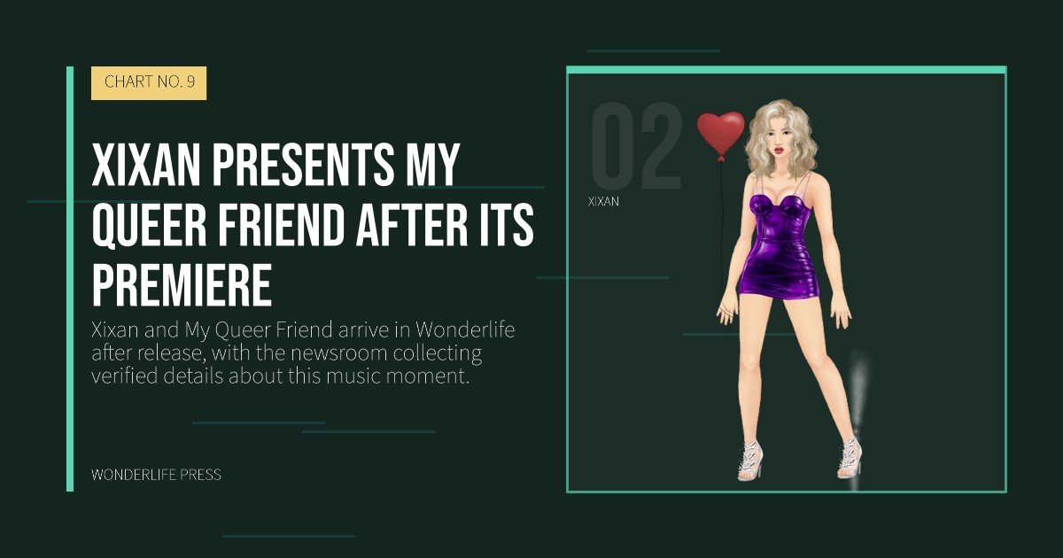 Wonderlife Press: Xixan presents My Queer Friend after its premiere. artist portrait. CHART NO. 9.