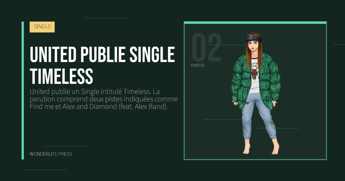 Wonderlife Press: United publie Single Timeless. portrait des artistes. SINGLE.