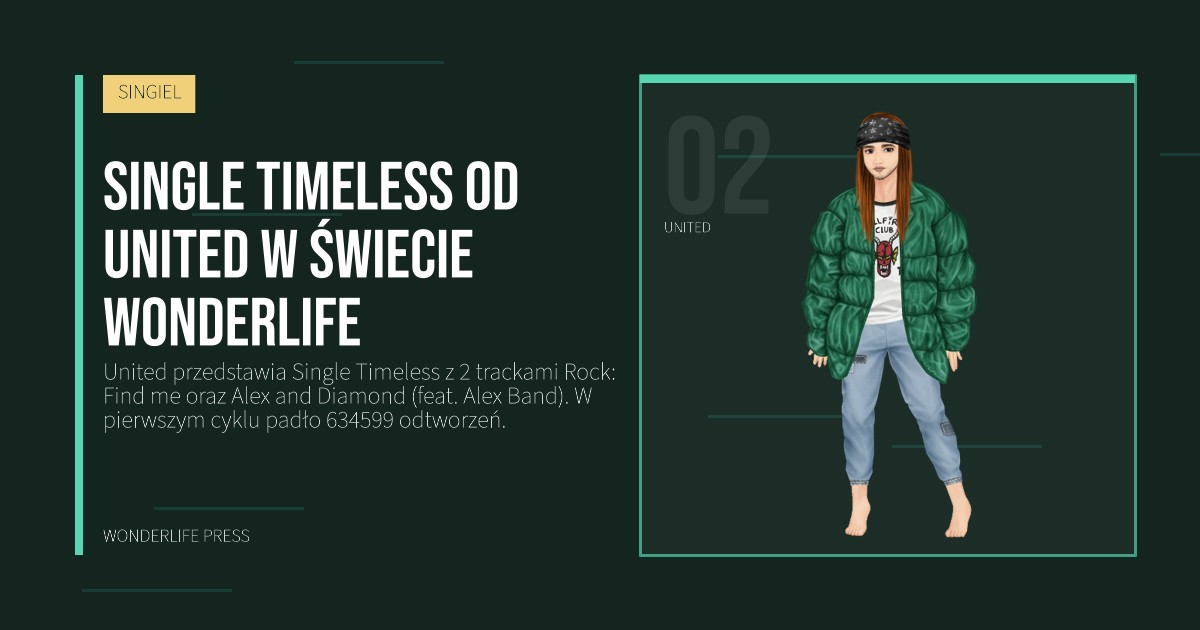 Wonderlife Press: Single Timeless od United w świecie Wonderlife. portret artystów. SINGIEL.