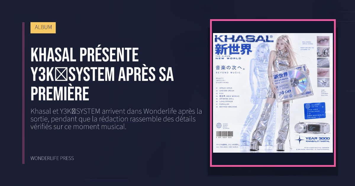 Wonderlife Press: Khasal présente Y3K♡SYSTEM après sa première. pochette de la sortie. ALBUM.
