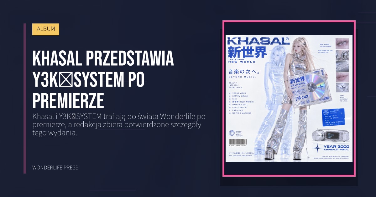 Wonderlife Press: Khasal przedstawia Y3K♡SYSTEM po premierze. okładka wydawnictwa. ALBUM.