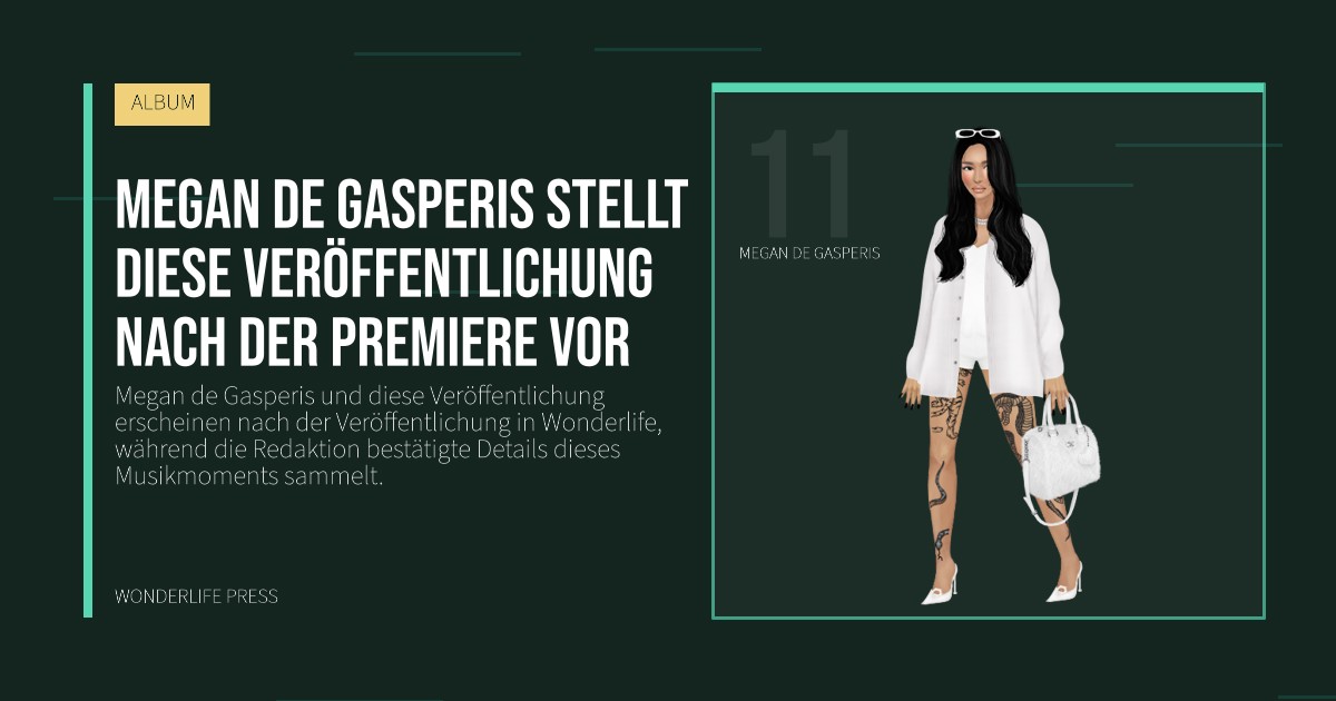 Wonderlife Press: Megan de Gasperis stellt diese Veröffentlichung nach der Premiere vor. Künstlerporträt. ALBUM.