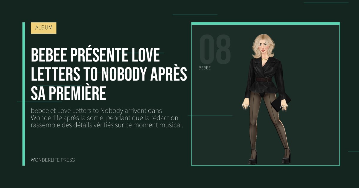 Wonderlife Press: bebee présente Love Letters to Nobody après sa première. portrait des artistes. ALBUM.
