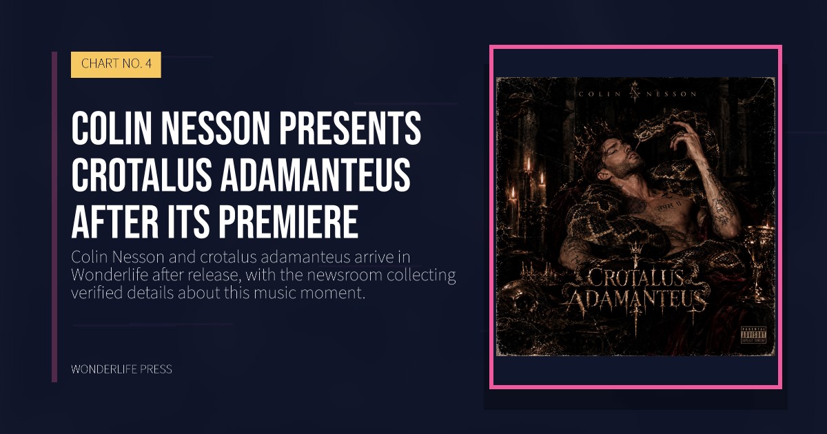 Wonderlife Press: Colin Nesson presents crotalus adamanteus after its premiere. release artwork. CHART NO. 4.