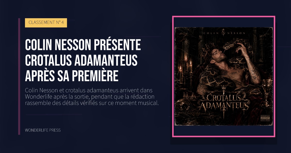 Wonderlife Press: Colin Nesson présente crotalus adamanteus après sa première. pochette de la sortie. CLASSEMENT N° 4.