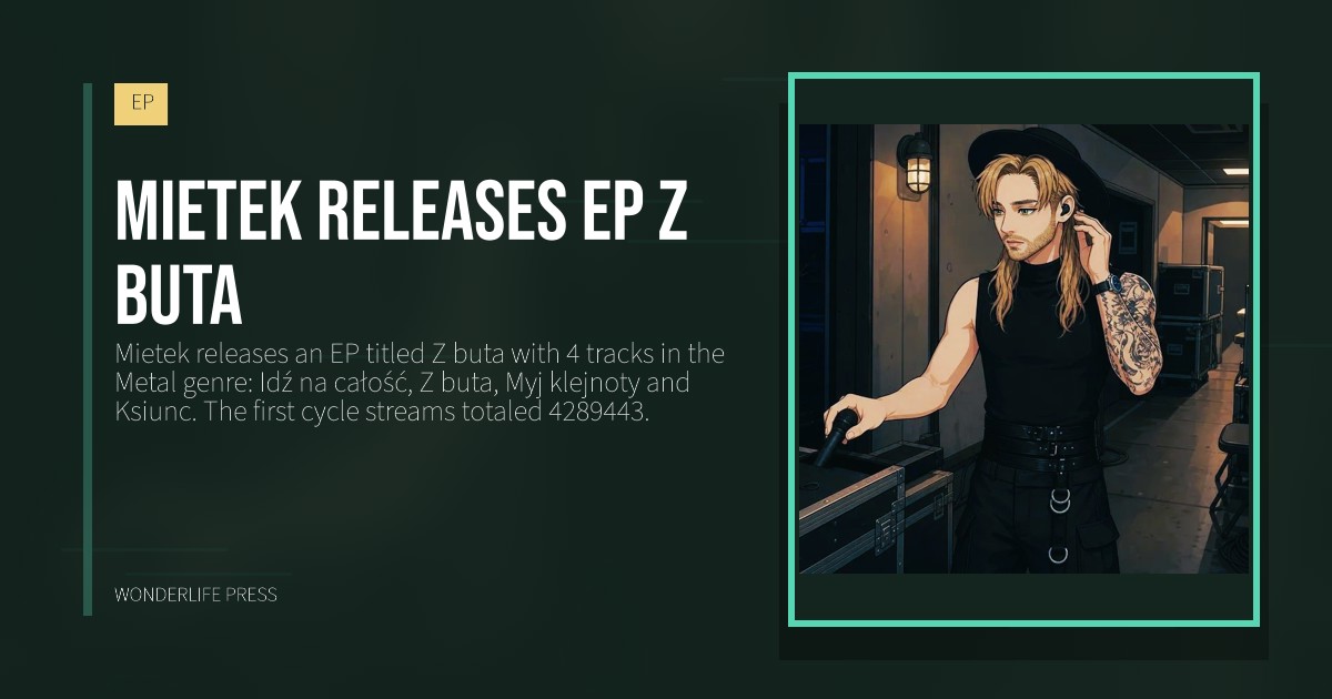Wonderlife Press: Mietek releases EP Z buta. release artwork. EP.