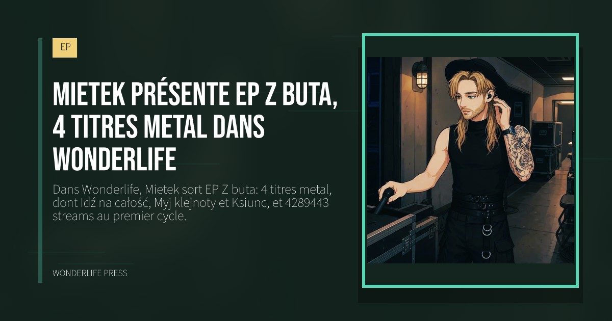 Wonderlife Press: Mietek présente EP Z buta, 4 titres metal dans Wonderlife. pochette de la sortie. EP.