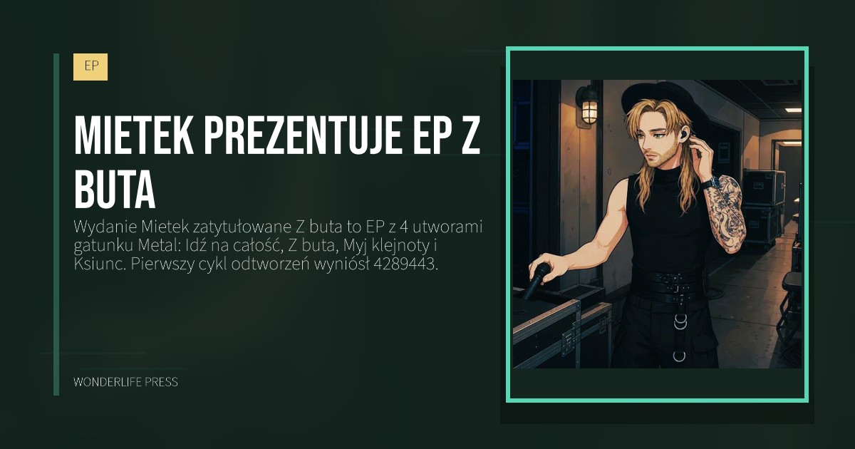 Wonderlife Press: Mietek prezentuje EP Z buta. okładka wydawnictwa. EP.