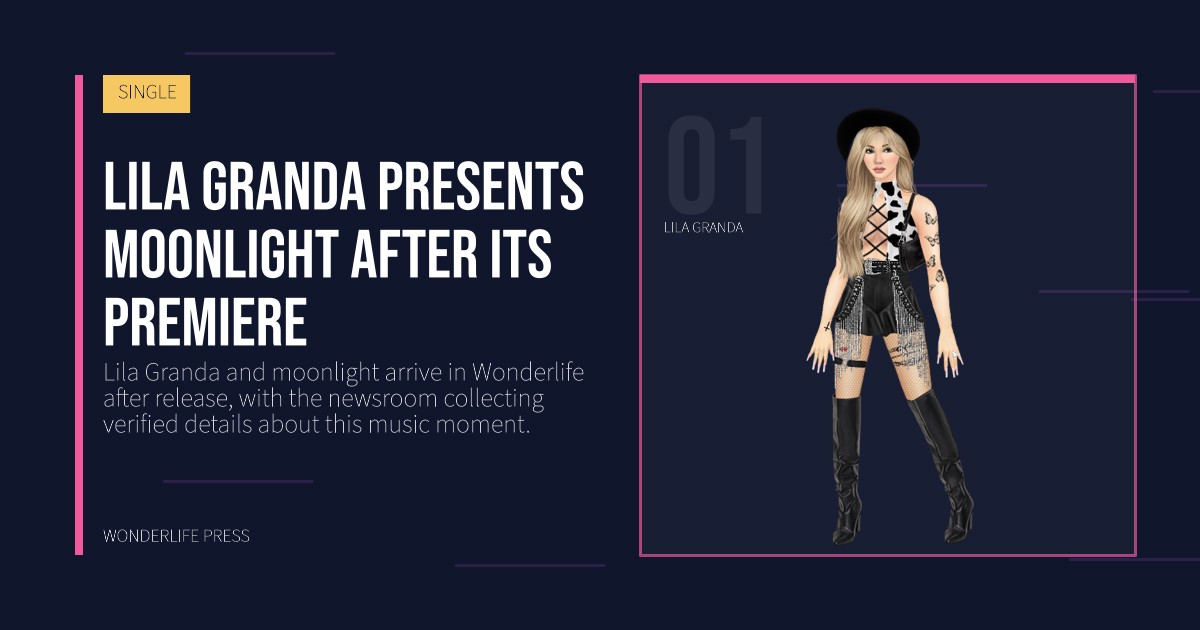 Wonderlife Press: Lila Granda presents moonlight after its premiere. artist portrait. SINGLE.
