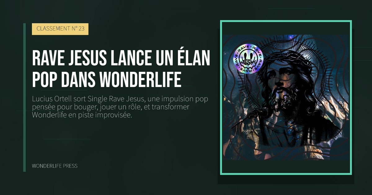 Wonderlife Press: Rave Jesus lance un élan pop dans Wonderlife. pochette de la sortie. CLASSEMENT N° 23.