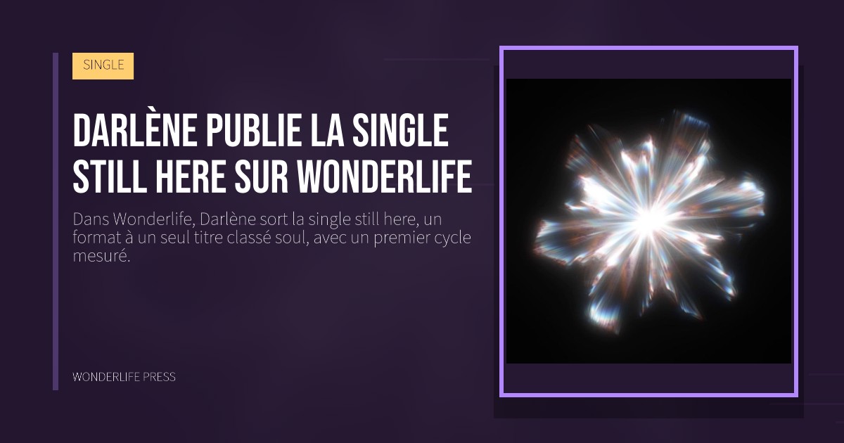 Wonderlife Press: Darlène publie la single still here sur Wonderlife. pochette de la sortie. SINGLE.