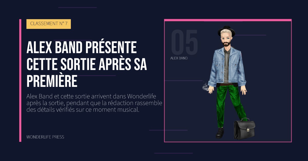Wonderlife Press: Alex Band présente cette sortie après sa première. portrait des artistes. CLASSEMENT N° 7.