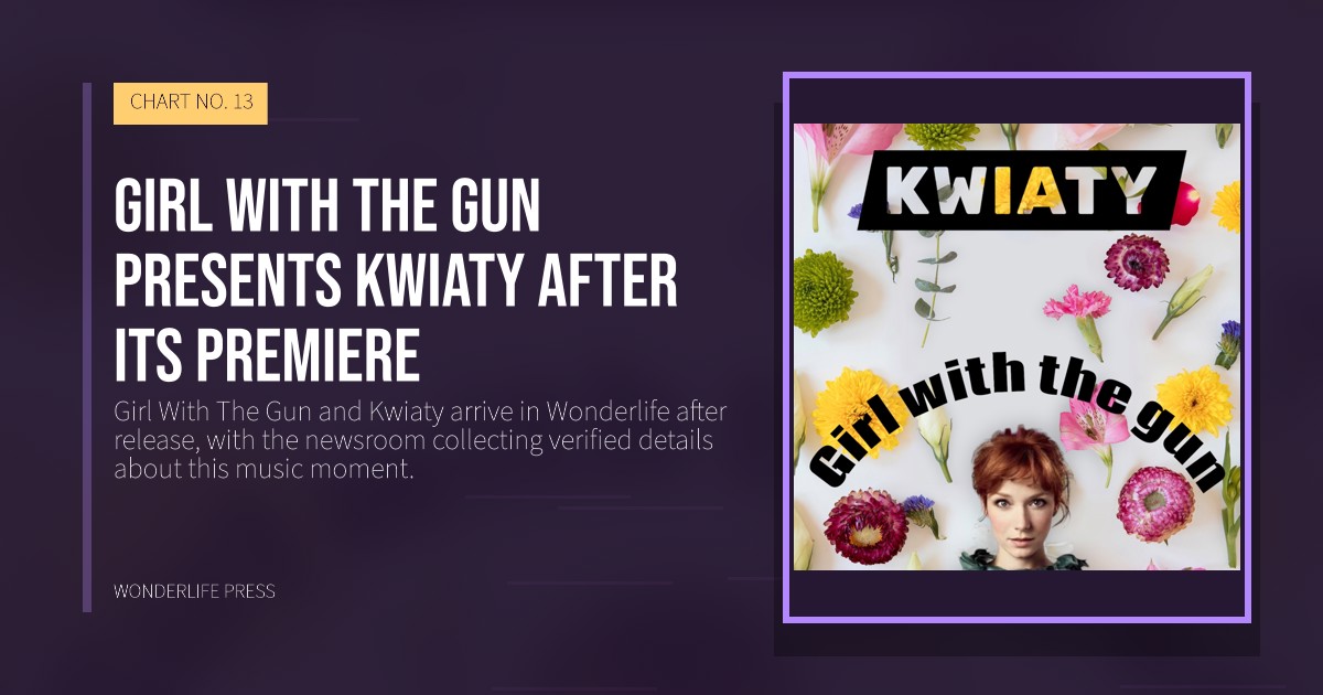 Wonderlife Press: Girl With The Gun presents Kwiaty after its premiere. release artwork. CHART NO. 13.