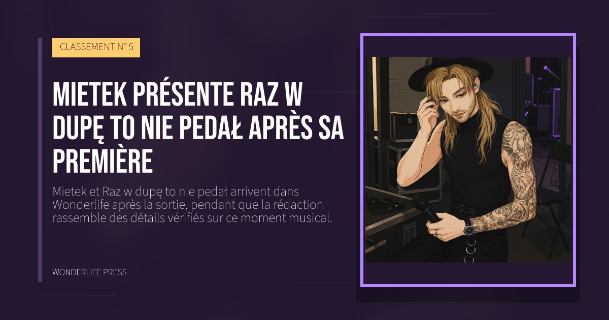 Wonderlife Press: Mietek présente Raz w dupę to nie pedał après sa première. pochette de la sortie. CLASSEMENT N° 5.