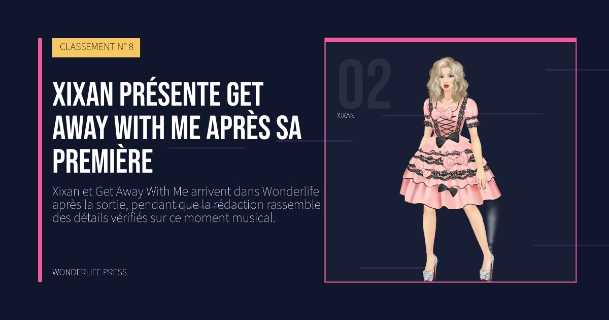 Wonderlife Press: Xixan présente Get Away With Me après sa première. portrait des artistes. CLASSEMENT N° 8.