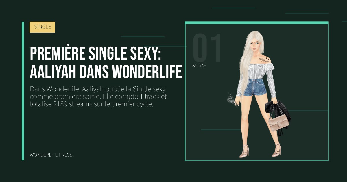 Wonderlife Press: Première single sexy: Aaliyah dans Wonderlife. portrait des artistes. SINGLE.