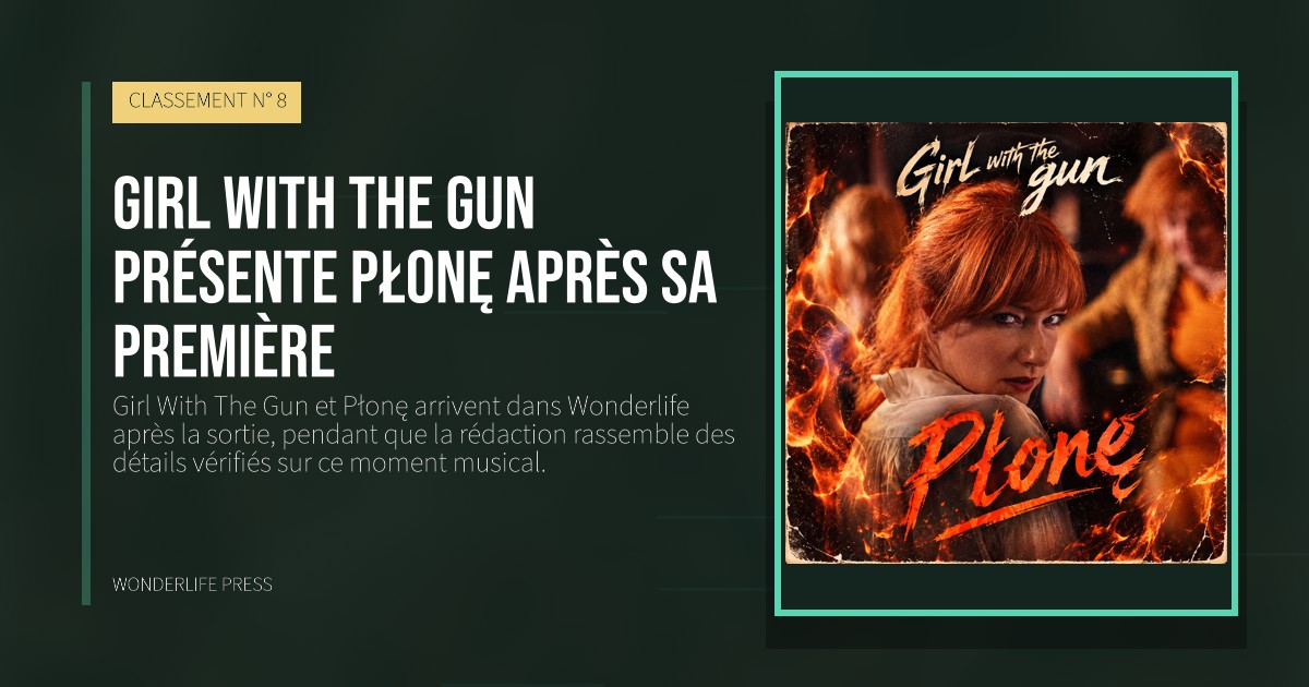Wonderlife Press: Girl With The Gun présente Płonę après sa première. pochette de la sortie. CLASSEMENT N° 8.
