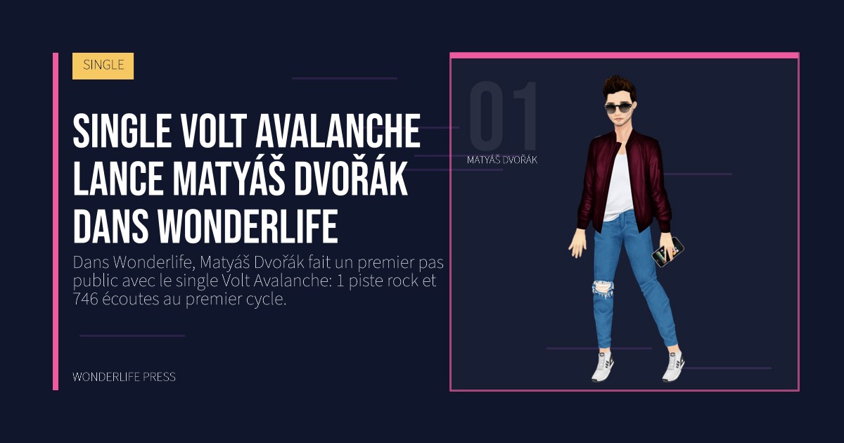 Wonderlife Press: Single Volt Avalanche lance Matyáš Dvořák dans Wonderlife. portrait des artistes. SINGLE.