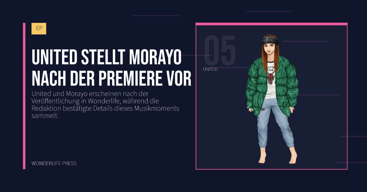 Wonderlife Press: United stellt Morayo nach der Premiere vor. Künstlerporträt. EP.