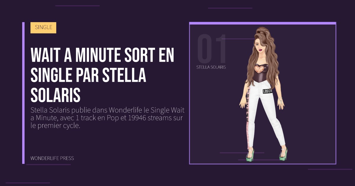 Wonderlife Press: Wait a Minute sort en single par Stella Solaris. portrait des artistes. SINGLE.
