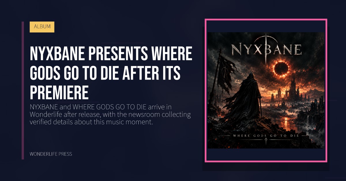 Wonderlife Press: NYXBANE presents WHERE GODS GO TO DIE after its premiere. release artwork. ALBUM.