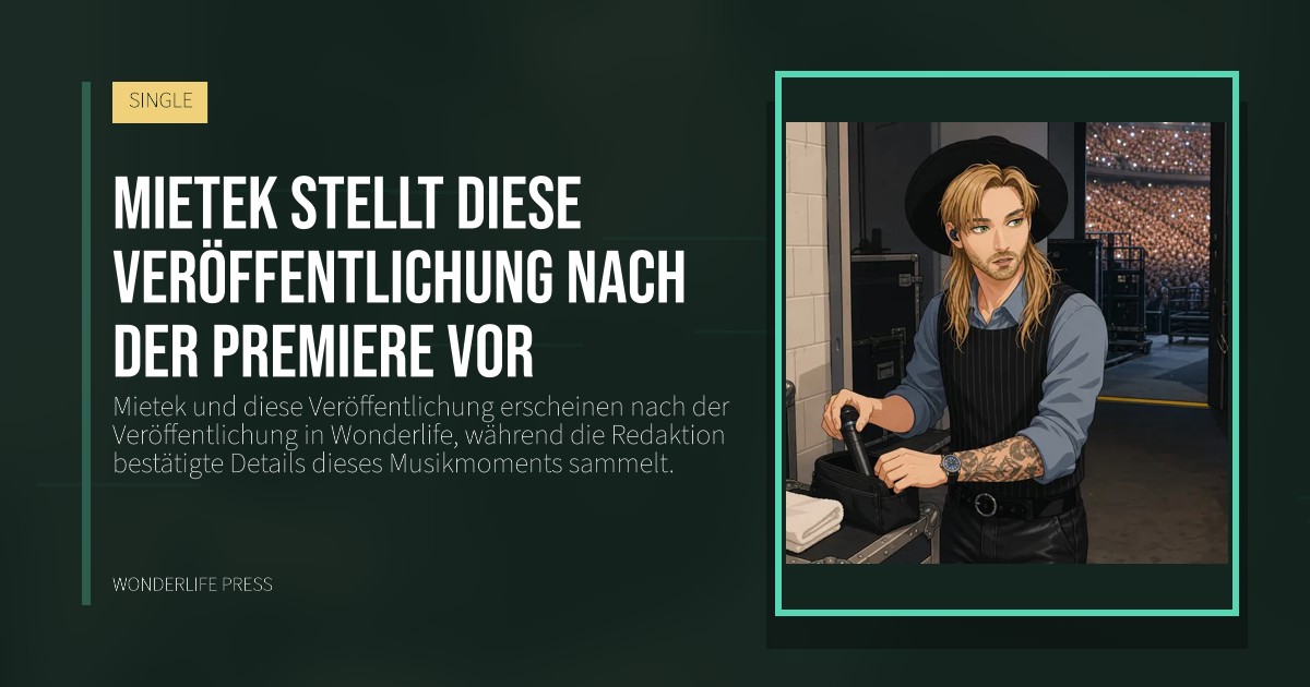 Wonderlife Press: Mietek stellt diese Veröffentlichung nach der Premiere vor. Veröffentlichungscover. SINGLE.