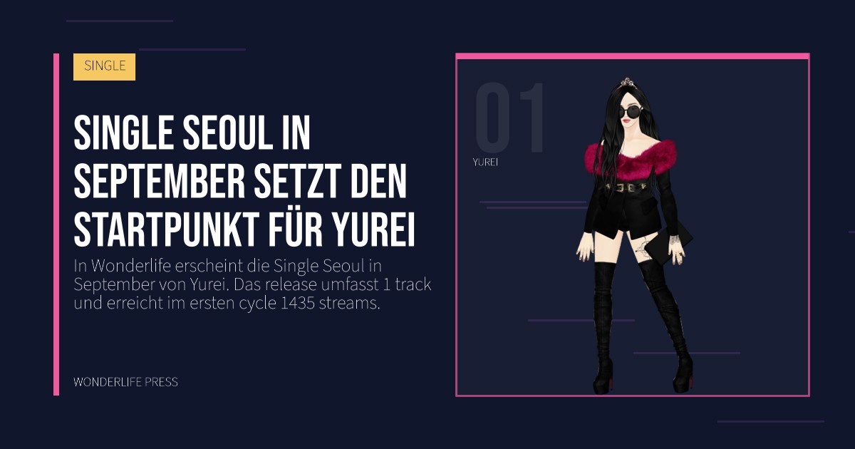 Wonderlife Press: Single Seoul in September setzt den startpunkt für Yurei. Künstlerporträt. SINGLE.
