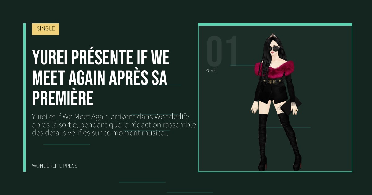 Wonderlife Press: Yurei présente If We Meet Again après sa première. portrait des artistes. SINGLE.