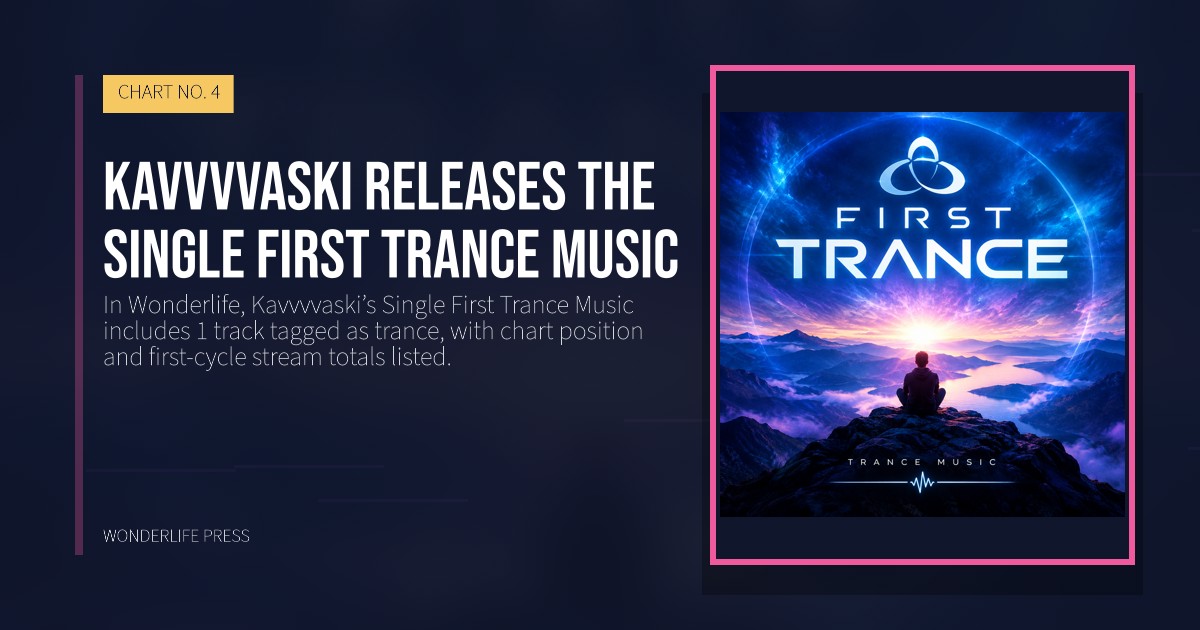 Wonderlife Press: Kavvvvaski releases the Single First Trance Music. release artwork. CHART NO. 4.