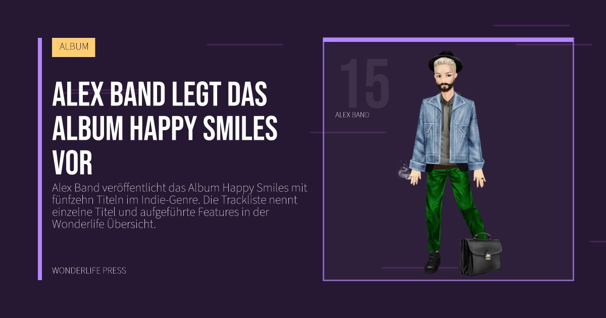 Wonderlife Press: Alex Band legt das album Happy Smiles vor. Künstlerporträt. ALBUM.