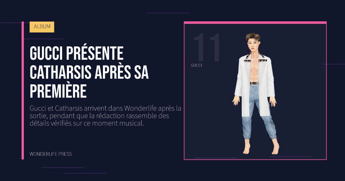 Wonderlife Press: Gucci présente Catharsis après sa première. portrait des artistes. ALBUM.