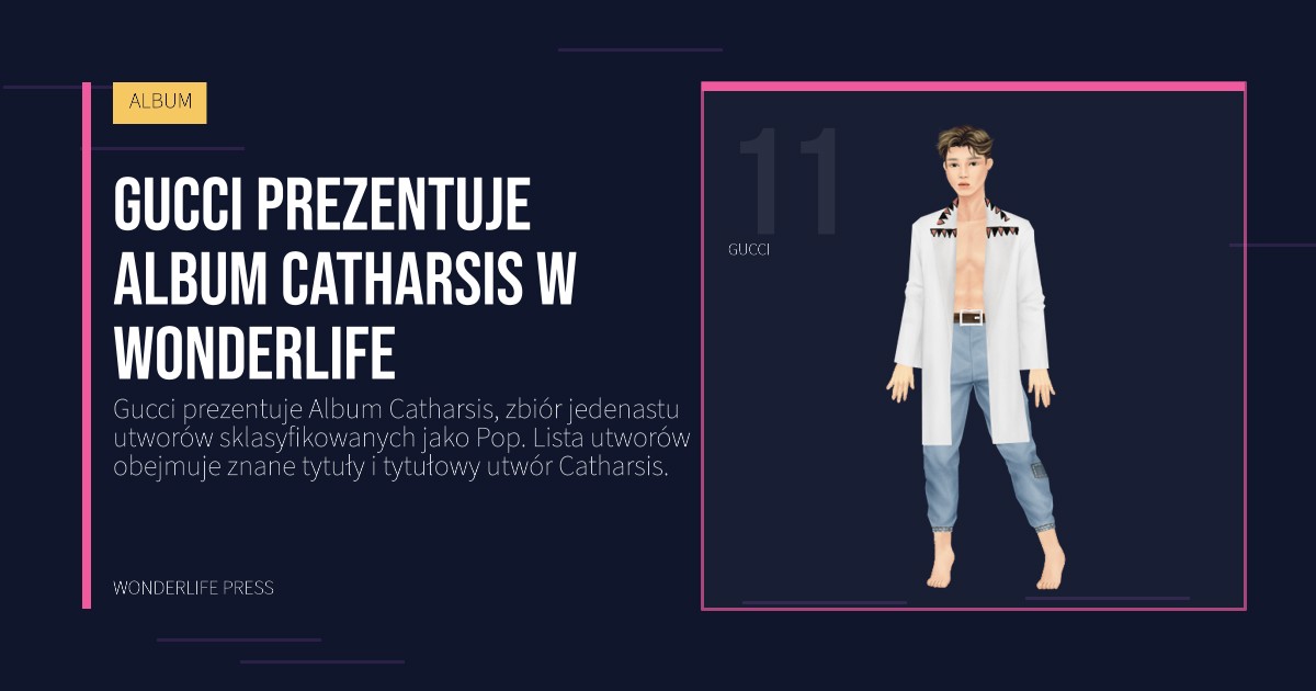 Wonderlife Press: Gucci prezentuje Album Catharsis w Wonderlife. portret artystów. ALBUM.