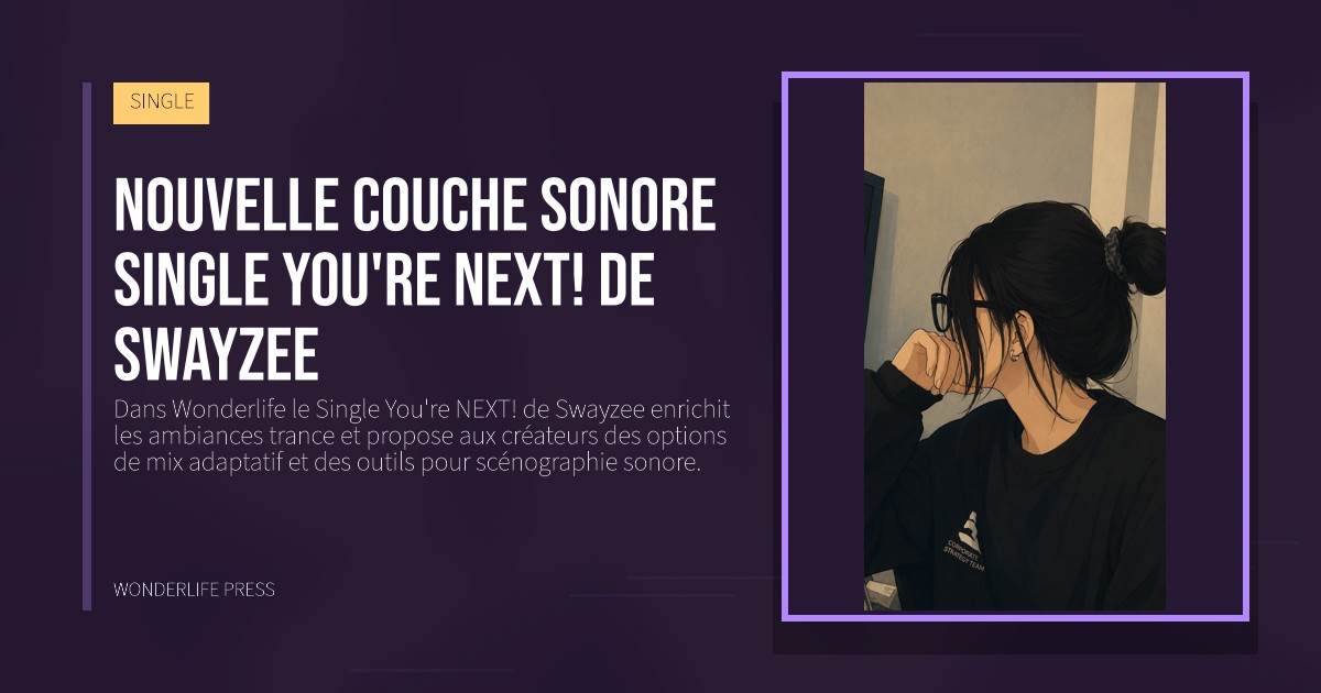 Wonderlife Press: Nouvelle couche sonore Single You're NEXT! de Swayzee. pochette de la sortie. SINGLE.
