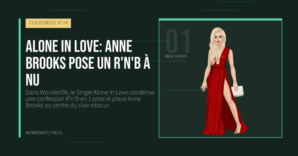 Wonderlife Press: Alone In Love: Anne Brooks pose un R'n'B à nu. portrait des artistes. CLASSEMENT N° 24.